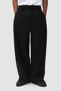 Arte Antwerp WOOL PLEATED GALLERY PANT Black