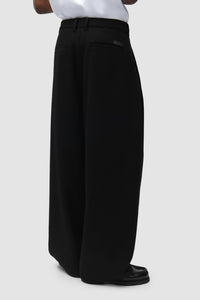 Arte Antwerp WOOL PLEATED GALLERY PANT Black