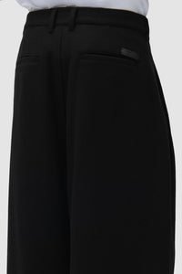 Arte Antwerp WOOL PLEATED GALLERY PANT Black