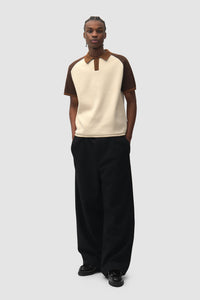 Arte Antwerp WOOL PLEATED GALLERY PANT Black