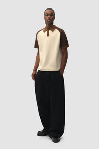 Arte Antwerp WOOL PLEATED GALLERY PANT Black