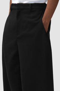 Arte Antwerp WOOL PLEATED GALLERY PANT Black