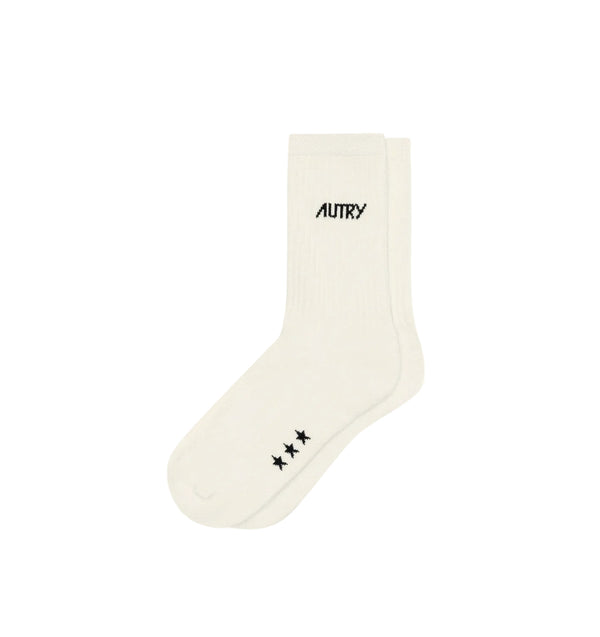 Autry SOCKS STARS Ivoire Black — Autry