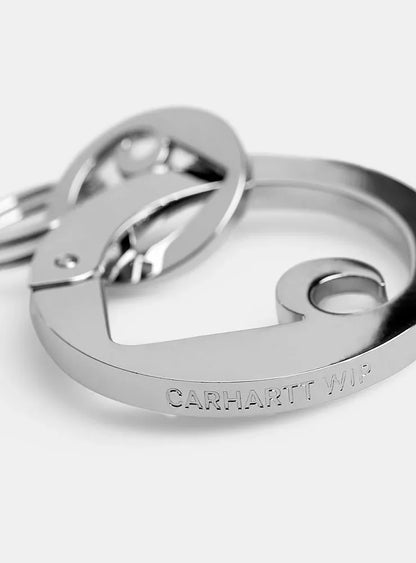 CHARMS CARABINER KEYCHAIN Silver
