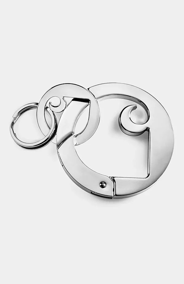 CHARMS CARABINER KEYCHAIN Silver — Carhartt wip