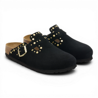 BIRKENSTOCK BOSTON RIVET LEVE BLACK
