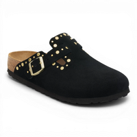 BIRKENSTOCK BOSTON RIVET LEVE BLACK