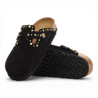 BIRKENSTOCK BOSTON RIVET LEVE BLACK