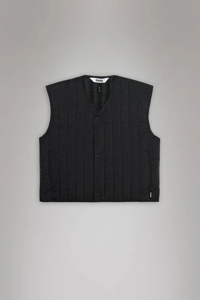 RAINS BANJA SHORT LINER VEST Black - Uptown 42
