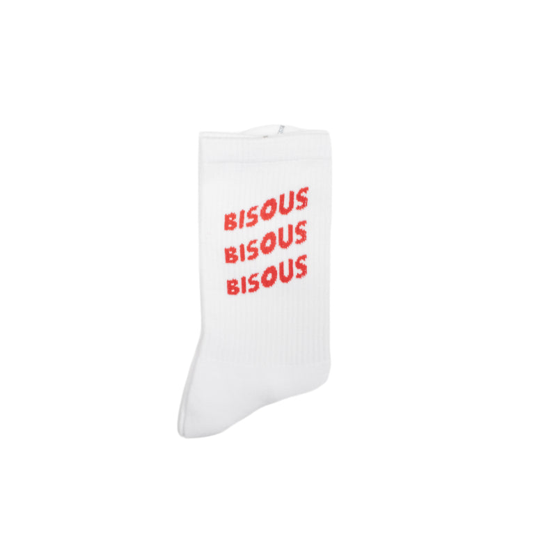 Bisous Skateboards SOCKS SONICS White Red