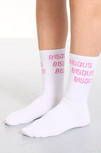 Bisous Skateboards SOCKS X3 White Pink