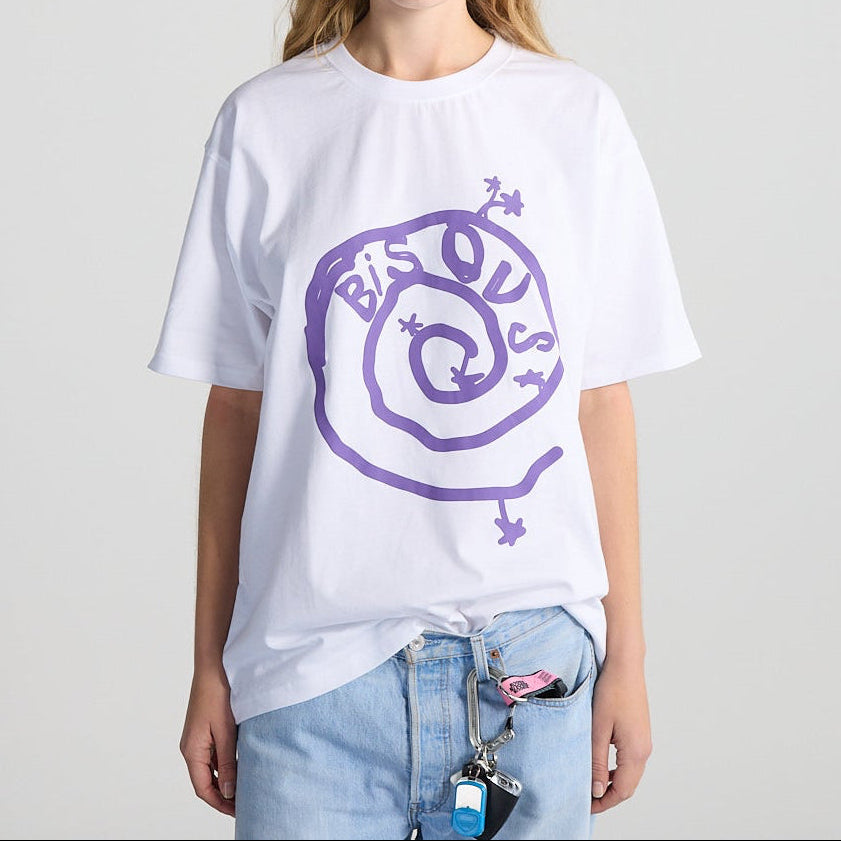 Bisous Skateboards SPIRAL S/S TEE White