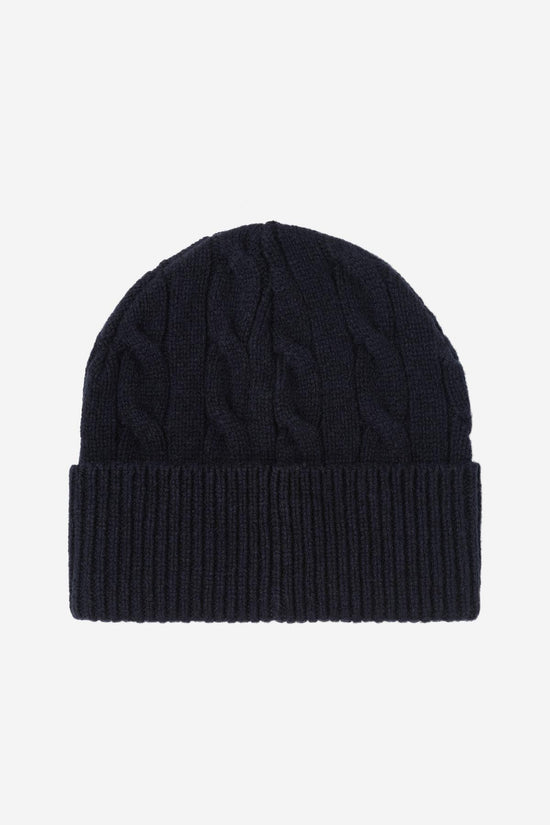 Bonnet Carhartt Wip SIGNATURE CABLE BEANIE Deep Night Glassy Pink
