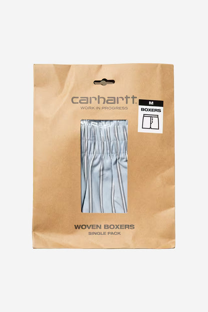 Boxer Carhartt Wip COTTON BOXER SEATON STRIPE Blue Fog