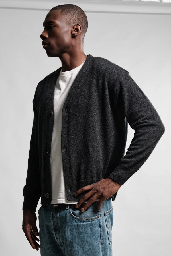 Nitto Knitwear CARDIGAN ARMEN CHARCOAL