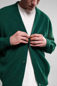 Nitto Knitwear CARDIGAN ARMEN VERT SACRAMENTO