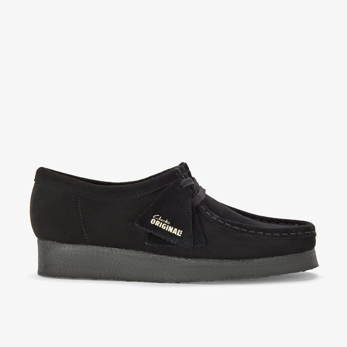 CLARKS WALLABEE BLACK SUEDE