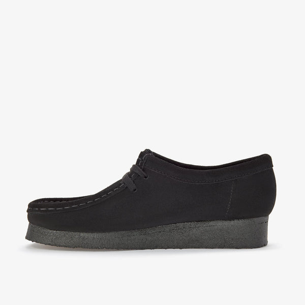 CLARKS WALLABEE BLACK SUEDE