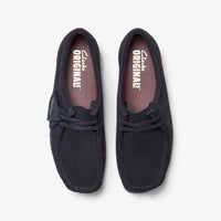 CLARKS WALLABEE BLACK SUEDE