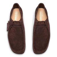 CLARKS WALLABEE CHOCOLATE SUEDE