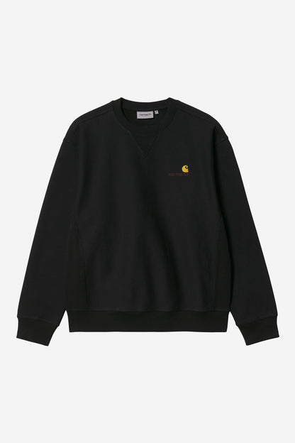 Carhartt Wip AMERICAN SCRIPT SWEAT Black