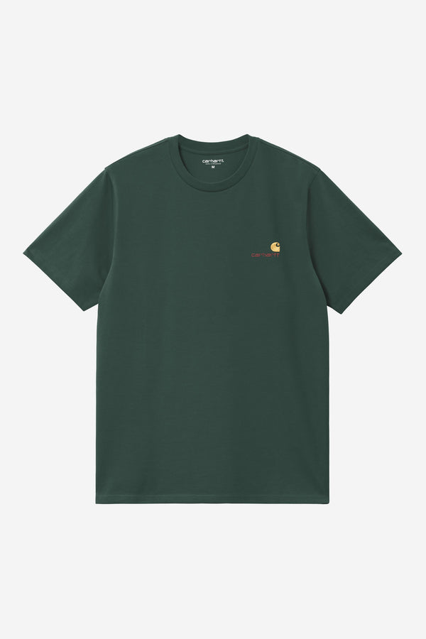 Carhartt Wip AMERICAN SCRIPT S/S TEE Kale Green — Carhartt Wip