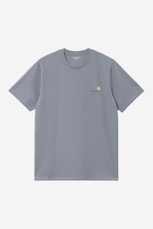 Carhartt Wip AMERICAN SCRIPT S/S TEE Shady Blue — Carhartt Wip