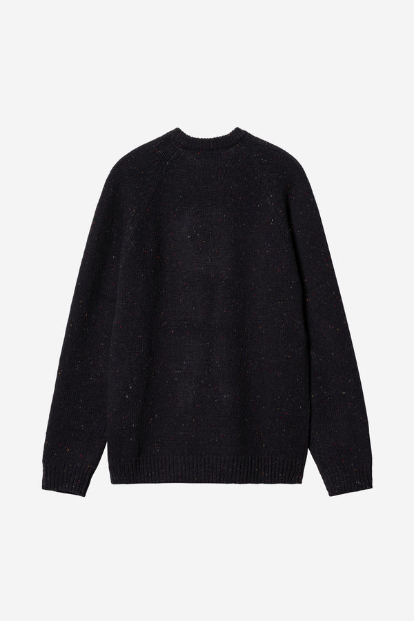 Carhartt Wip ANGLISTIC SWEATER Speckled Dark Navy