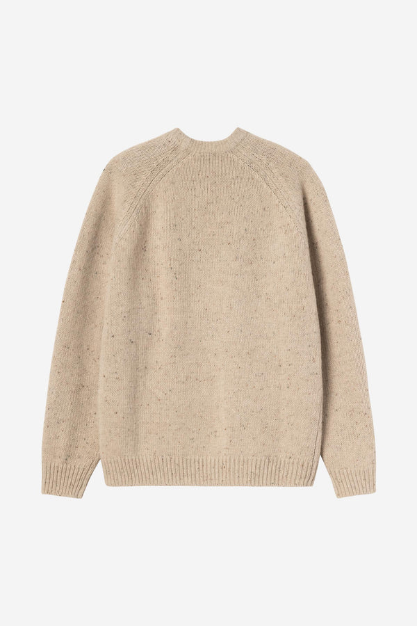 Carhartt Wip ANGLISTIC SWEATER Speckled Fleur de Sel