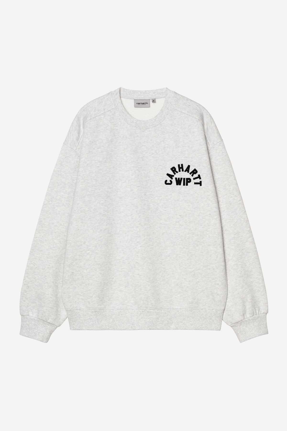 Carhartt Wip ARCH SCRIPT SWEAT Ash Heather / Dark Navy stone washed