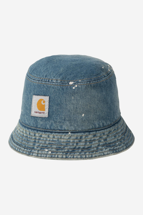 Carhartt Wip BELMAR BUCKET Blue destroy wash splatter — Carhartt Wip