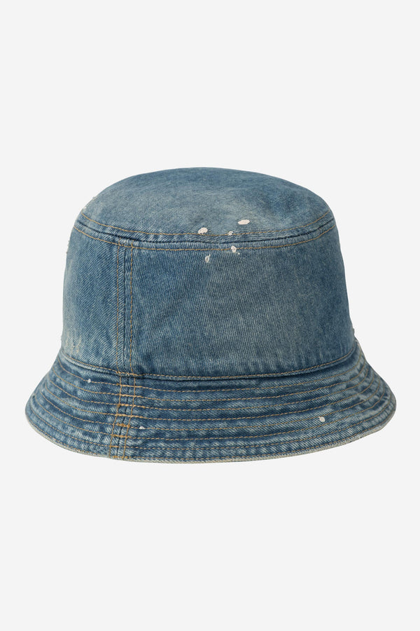 Carhartt Wip BELMAR BUCKET Blue destroy wash splatter