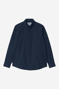 Carhartt Wip BOLTON L/S SHIRT Dark Navy garment dyed