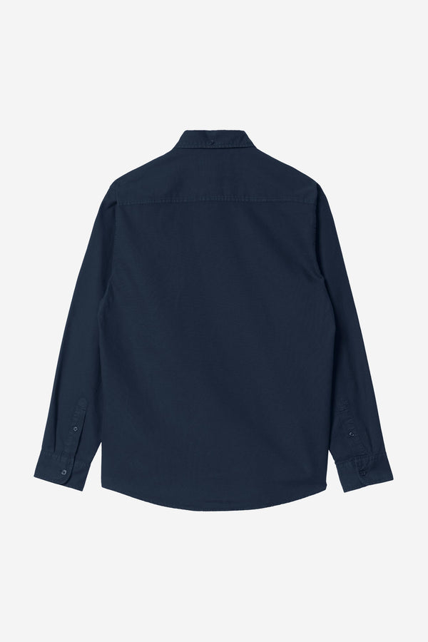 Carhartt Wip BOLTON L/S SHIRT Dark Navy garment dyed
