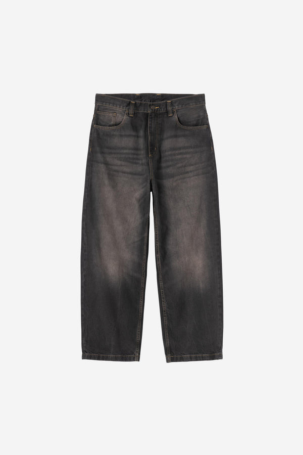 Carhartt Wip BRANDON PANT Black tobacco used wash