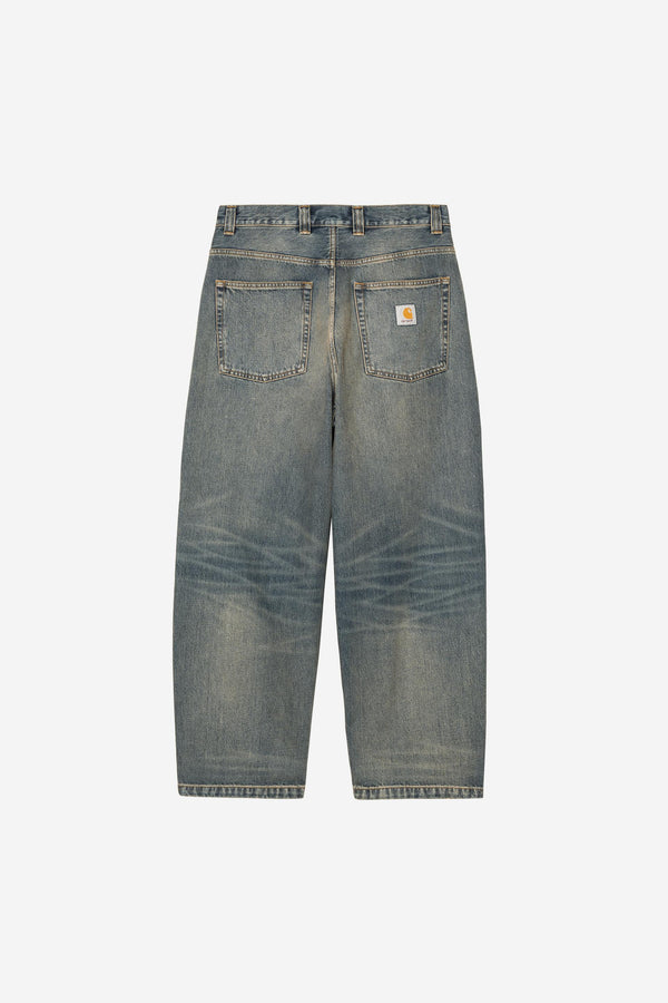 Carhartt Wip BRANDON PANT Blue worn used wash — Carhartt Wip