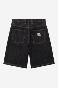 Carhartt Wip BRANDON SHORT Black stone washed
