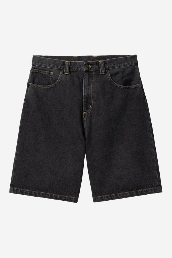 Carhartt Wip BRANDON SHORT Black stone washed