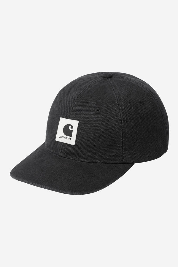 Carhartt Wip CANVAS CAP Black stone washed — Carhartt Wip