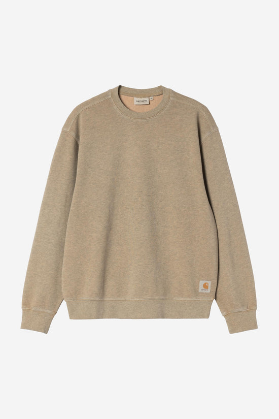 Carhartt Wip CASPIAN SWEAT Dusty H Brown Heather garment dyed — Carhartt WIP