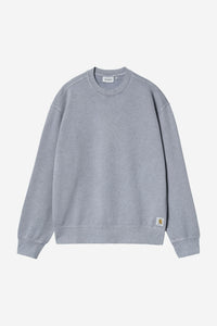 Carhartt Wip CASPIAN SWEAT Shady Blue Heather garment dyed