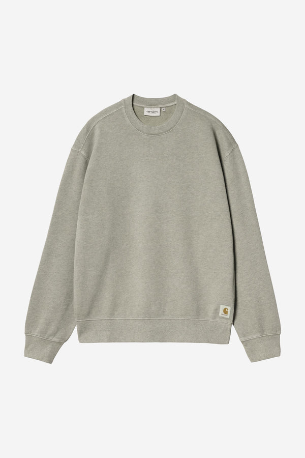 Carhartt Wip CASPIAN SWEAT Shady Green Heather garment dyed — Carhartt Wip