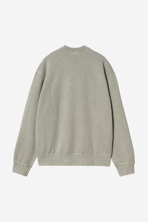 Carhartt Wip CASPIAN SWEAT Shady Green Heather garment dyed