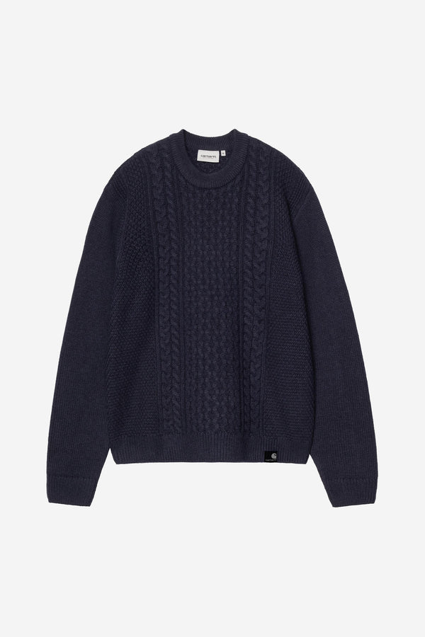 Carhartt Wip CASTER KNIT SWEATER Dark Navy — Carhartt Wip
