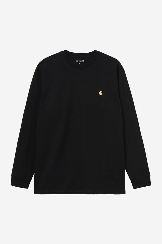 Carhartt Wip CHASE L/S TEE Black / Gold — Carhartt WIP