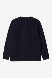Carhartt Wip CHASE L/S TEE Dark Navy / Gold