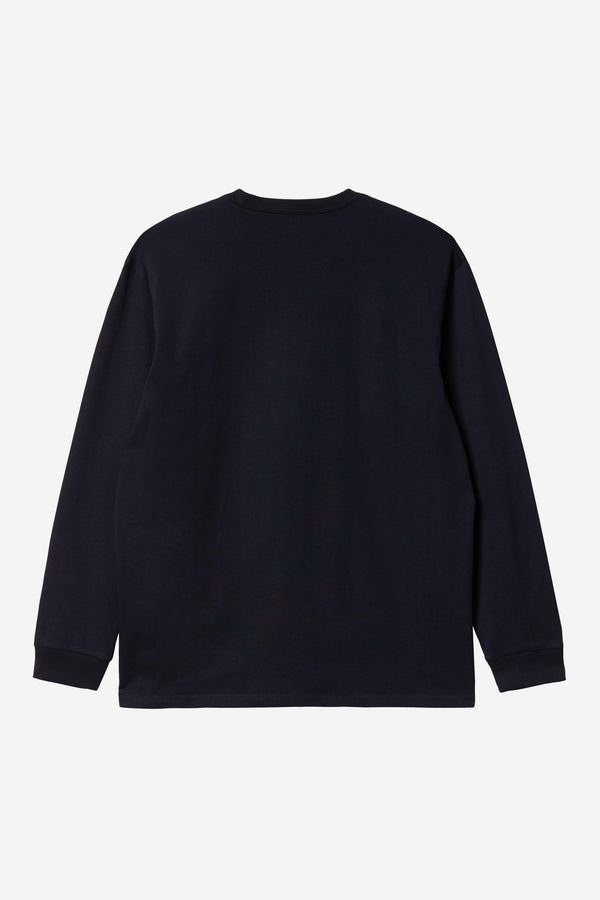 Carhartt Wip CHASE L/S TEE Dark Navy / Gold