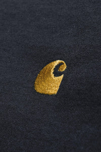 Carhartt Wip CHASE L/S TEE Dark Navy / Gold