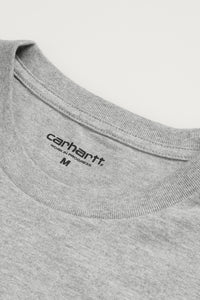 Carhartt Wip CHASE L/S TEE Grey Heather / Gold