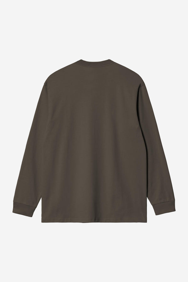 Carhartt Wip CHASE L/S TEE Shungite / Gold